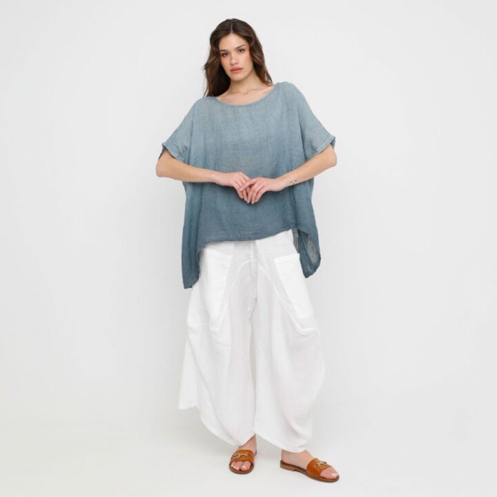 20150 LGD BLUE OMBRE BLOUSE